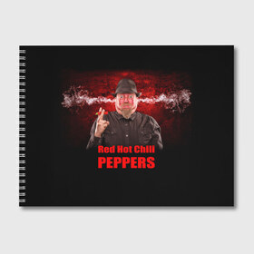 Альбом для рисования с принтом Red Hot Chili Peppers в Екатеринбурге, 100% бумага
 | матовая бумага, плотность 200 мг. | звезда | красный | кумир | музыка | перец | рок | рок группа | хит