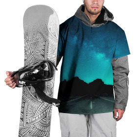 Накидка на куртку 3D с принтом Ночная дорога в Екатеринбурге, 100% полиэстер |  | Тематика изображения на принте: ночь | пейзаж