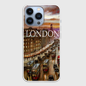 Чехол для iPhone 13 Pro с принтом Улицы Лондона в Екатеринбурге,  |  | Тематика изображения на принте: city | england | london | united kingdom | англия | великобритания | город | лондон | ночь | огни | улица