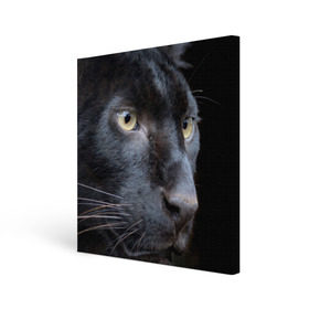 Холст квадратный с принтом Черная пантера в Екатеринбурге, 100% ПВХ |  | животные | кис | киска | кот | котенок | котик | кошечка | кошка | пантера | рысь | тигр | хищник