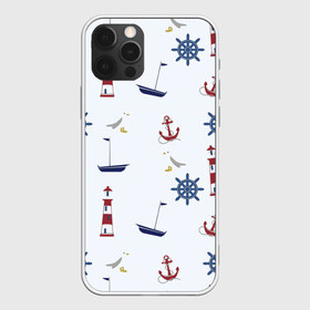 Чехол для iPhone 12 Pro Max с принтом Речник в Екатеринбурге, Силикон |  | вода | маяк | море | флот | якорь
