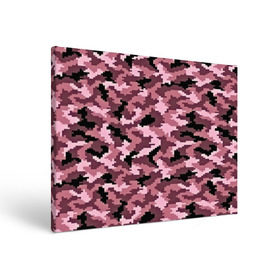 Холст прямоугольный с принтом Розовый камуфляж в Екатеринбурге, 100% ПВХ |  | Тематика изображения на принте: пиксельный