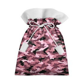 Подарочный 3D мешок с принтом Розовый камуфляж в Екатеринбурге, 100% полиэстер | Размер: 29*39 см | пиксельный
