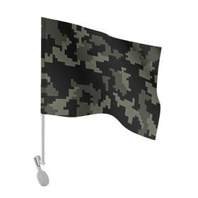 Флаг для автомобиля с принтом Городской камуфляж в Екатеринбурге, 100% полиэстер | Размер: 30*21 см | пиксельный | темный