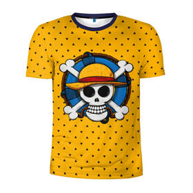Мужская футболка 3D спортивная с принтом One Pirate в Екатеринбурге, 100% полиэстер с улучшенными характеристиками | приталенный силуэт, круглая горловина, широкие плечи, сужается к линии бедра | bone | jack | luffy | ocean | one piece | pirate | sea | skull | treasure | большой куш | брук | джек | клад | луффи | море | нами | океан | пират | робин | санджи | сокровище | флаг | франки | череп