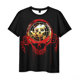 Мужская футболка 3D с принтом Megadeth #6 в Екатеринбурге, 100% полиэфир | прямой крой, круглый вырез горловины, длина до линии бедер | dave | megadeth | metal rock | mustaine | rattlehead | thrash | vic | дейв | мастейн | мегадет | метал | рок | треш