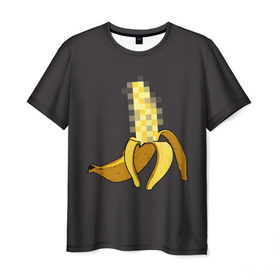 Мужская футболка 3D с принтом XXX Banana в Екатеринбурге, 100% полиэфир | прямой крой, круглый вырез горловины, длина до линии бедер | banana | erotic | food | fruit | funny | hipster | xxx | банан | еда | прикол | фрукт | хипстер