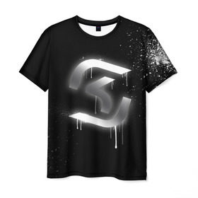 Мужская футболка 3D с принтом cs:go - SK Gaming (Black collection) в Екатеринбурге, 100% полиэфир | прямой крой, круглый вырез горловины, длина до линии бедер | Тематика изображения на принте: cs | csgo | sk | го | кс | ск