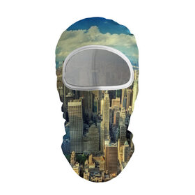 Балаклава 3D с принтом New York в Екатеринбурге, 100% полиэстер, ткань с особыми свойствами — Activecool | плотность 150–180 г/м2; хорошо тянется, но при этом сохраняет форму. Закрывает шею, вокруг отверстия для глаз кайма. Единый размер | город | пейзаж
