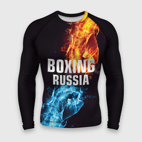 Мужской рашгард 3D с принтом Boxing Russia в Екатеринбурге,  |  | boxing | boxing russia | russia | бокс | единоборства | россия | спорт