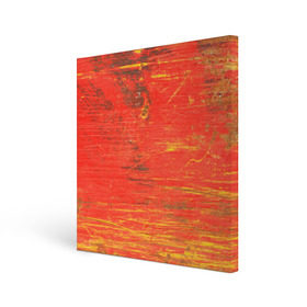 Холст квадратный с принтом Потертости в Екатеринбурге, 100% ПВХ |  | Тематика изображения на принте: абстракция | красная | оранжевая | потертая | старая | текстура | цвет | яркая