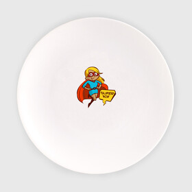Тарелка с принтом Super Mom в Екатеринбурге, фарфор | диаметр - 210 мм
диаметр для нанесения принта - 120 мм | Тематика изображения на принте: 8 марта | мама | супермама