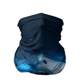 Бандана-труба 3D с принтом Космический рот в Екатеринбурге, 100% полиэстер, ткань с особыми свойствами — Activecool | плотность 150‒180 г/м2; хорошо тянется, но сохраняет форму | губы | девушка | женщина | звезды | зубы | космос | синий | туманность | черная дыра