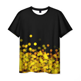 Мужская футболка 3D с принтом Мерцающий блеск в Екатеринбурге, 100% полиэфир | прямой крой, круглый вырез горловины, длина до линии бедер | color | colour | glim | glow | light | lights | shine | society | world | блеск | великолепие | глянец | лоск | свет | сияние | солнечный свет