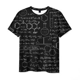 Мужская футболка 3D с принтом Химия в Екатеринбурге, 100% полиэфир | прямой крой, круглый вырез горловины, длина до линии бедер | формула | шпаргалка