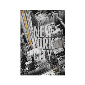 Обложка для паспорта матовая кожа с принтом Улицы Нью-Йорка в Екатеринбурге, натуральная матовая кожа | размер 19,3 х 13,7 см; прозрачные пластиковые крепления | buildings | cars | city | height | new york | skyscrapers | street | taxis | united states of america | usa | высота | город | здания | машины | нью йорк | соединенные штаты америки | сша | такси | улица