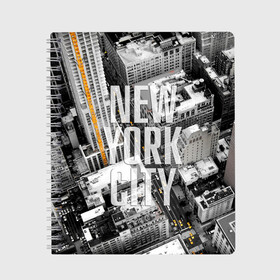 Тетрадь с принтом Улицы Нью-Йорка в Екатеринбурге, 100% бумага | 48 листов, плотность листов — 60 г/м2, плотность картонной обложки — 250 г/м2. Листы скреплены сбоку удобной пружинной спиралью. Уголки страниц и обложки скругленные. Цвет линий — светло-серый
 | buildings | cars | city | height | new york | skyscrapers | street | taxis | united states of america | usa | высота | город | здания | машины | нью йорк | соединенные штаты америки | сша | такси | улица