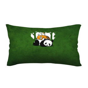 Подушка 3D антистресс с принтом Милая панда в Екатеринбурге, наволочка — 100% полиэстер, наполнитель — вспененный полистирол | состоит из подушки и наволочки на молнии | большая | джунгли | енот | зайка | милая | панда | пушистая