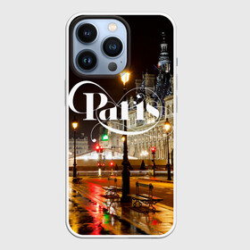 Чехол для iPhone 13 Pro с принтом Улицы Парижа в Екатеринбурге,  |  | architecture | city | houses | lights | night | paris | street | traffic lights | архитектура | город | дома | ночь | огни | париж | светофоры | улица
