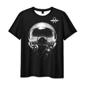 Мужская футболка 3D с принтом ВВС в Екатеринбурге, 100% полиэфир | прямой крой, круглый вырез горловины, длина до линии бедер | 23