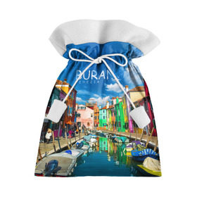 Подарочный 3D мешок с принтом Бурано в Екатеринбурге, 100% полиэстер | Размер: 29*39 см | boat | bright | burano | city | color | italy | rainbow | sea | strait | street | venice | бурано | венеция | город | италия | лодки | море | причал | пролив | радуга | улицы | цвет | яркий
