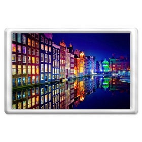 Магнит 45*70 с принтом Амстердама, Нидерланды в Екатеринбурге, Пластик | Размер: 78*52 мм; Размер печати: 70*45 | amsterdam | boat | bright | color | lights | night | pier | rainbow | reflection | the city | the netherlands | the strait | water | амстердама | вода | город | лодка | нидерланды | ночь | огни | отражение | причал | пролив | радуга | цвет | яркий