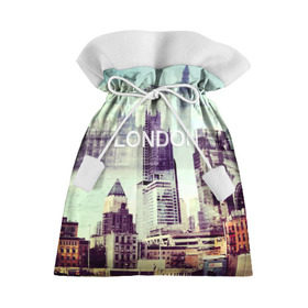 Подарочный 3D мешок с принтом Улицы Лондона в Екатеринбурге, 100% полиэстер | Размер: 29*39 см | collage | england | london | англия | коллаж | лондон