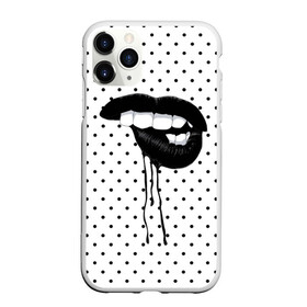 Чехол для iPhone 11 Pro матовый с принтом Black Lips в Екатеринбурге, Силикон |  | black | girl | lips | lipstick | love | губы | девушка | женщина | любовь | помада | страсть | черный