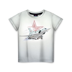 Детская футболка 3D с принтом Ту-22 в Екатеринбурге, 100% гипоаллергенный полиэфир | прямой крой, круглый вырез горловины, длина до линии бедер, чуть спущенное плечо, ткань немного тянется | Тематика изображения на принте: авиация
