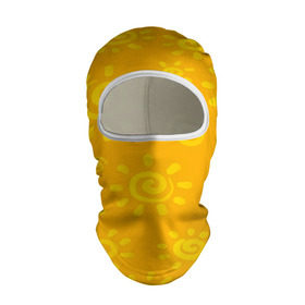 Балаклава 3D с принтом Солнышко в Екатеринбурге, 100% полиэстер, ткань с особыми свойствами — Activecool | плотность 150–180 г/м2; хорошо тянется, но при этом сохраняет форму. Закрывает шею, вокруг отверстия для глаз кайма. Единый размер | желтый | паттерн | солнце | яркий