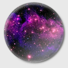 Значок с принтом Вселенная в Екатеринбурге,  металл | круглая форма, металлическая застежка в виде булавки | space | star | вселенная | звезды | космический | космос | планеты | пространство