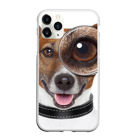 Чехол для iPhone 11 Pro матовый с принтом Джек рассел с лупой в Екатеринбурге, Силикон |  | волкодав | дворняжка | джек | джек рассел | домашние животные | любимец | мопс | овчарка | пес | песик | питомец | рассел | сенбернар | собака | собачка