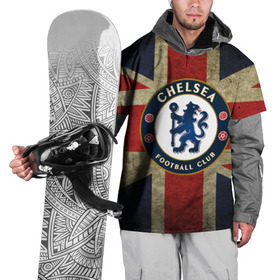 Накидка на куртку 3D с принтом Chelsea №1! в Екатеринбурге, 100% полиэстер |  | британский флаг | челси | эмблема
