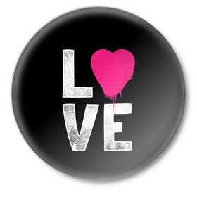 Значок с принтом Love в Екатеринбурге,  металл | круглая форма, металлическая застежка в виде булавки | amour | faith | happy | heart | hope | love | амур | вера | любовь | надежда | сердце | счастье