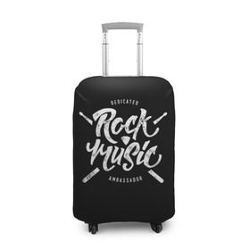 Чехол для чемодана 3D с принтом Rock Music в Екатеринбурге, 86% полиэфир, 14% спандекс | двустороннее нанесение принта, прорези для ручек и колес | alternative | band | metal | music | nickelback | rock | альтернатива | барабан | гитара | инструмент | метал | музыка | найклбэк | нирвана | рок