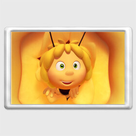 Магнит 45*70 с принтом Пчелка Майя в Екатеринбурге, Пластик | Размер: 78*52 мм; Размер печати: 70*45 | Тематика изображения на принте: пчелка майя