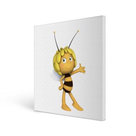 Холст квадратный с принтом Пчелка Майя в Екатеринбурге, 100% ПВХ |  | Тематика изображения на принте: пчелка майя