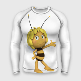 Мужской рашгард 3D с принтом Пчелка Майя в Екатеринбурге,  |  | Тематика изображения на принте: пчелка майя