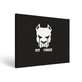 Холст прямоугольный с принтом Pit Force в Екатеринбурге, 100% ПВХ |  | Тематика изображения на принте: pit force | белый | боец | друг человека | животные | питбуль | порода | собака | цвет | чёрный