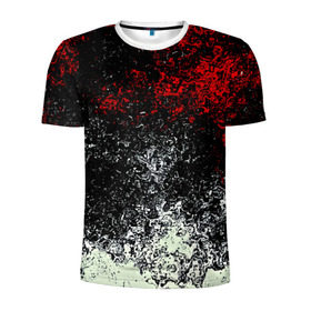 Мужская футболка 3D спортивная с принтом Взрыв красок в Екатеринбурге, 100% полиэстер с улучшенными характеристиками | приталенный силуэт, круглая горловина, широкие плечи, сужается к линии бедра | Тематика изображения на принте: брызги | разноцветный | яркий