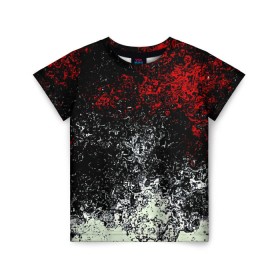 Детская футболка 3D с принтом Взрыв красок в Екатеринбурге, 100% гипоаллергенный полиэфир | прямой крой, круглый вырез горловины, длина до линии бедер, чуть спущенное плечо, ткань немного тянется | Тематика изображения на принте: брызги | разноцветный | яркий