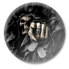 Значок с принтом Скелетон в Екатеринбурге,  металл | круглая форма, металлическая застежка в виде булавки | Тематика изображения на принте: 