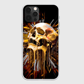 Чехол для iPhone 12 Pro Max с принтом Череп в Екатеринбурге, Силикон |  | background | black | clock | death | skeleton | skull | time | время | скелет | фон | часы | череп | черный