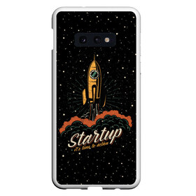 Чехол для Samsung S10E с принтом Startup Space в Екатеринбурге, Силикон | Область печати: задняя сторона чехла, без боковых панелей | Тематика изображения на принте: cosmos | galaxy | planet | rocket | space | star | взлет | галактика | звезды | корабль | космос | планета | ракета