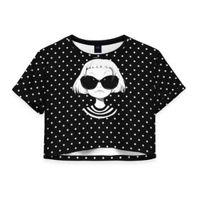 Женская футболка 3D укороченная с принтом Готова к охоте в Екатеринбурге, 100% полиэстер | круглая горловина, длина футболки до линии талии, рукава с отворотами | fashion | girl | hunt | style | sweet | women | девочка | девушка | женщина | мода | подруга | стиль