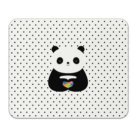 Коврик прямоугольный с принтом Любовь панды в Екатеринбурге, натуральный каучук | размер 230 х 185 мм; запечатка лицевой стороны | animal | bear | beast | forest | heart | love | nature | panda | животное | зверь | лес | любовь | медведь | панда | природа | сердце | страсть