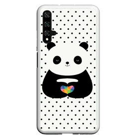 Чехол для Honor 20 с принтом Любовь панды в Екатеринбурге, Силикон | Область печати: задняя сторона чехла, без боковых панелей | Тематика изображения на принте: animal | bear | beast | forest | heart | love | nature | panda | животное | зверь | лес | любовь | медведь | панда | природа | сердце | страсть