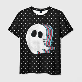 Мужская футболка 3D с принтом Полет приведения в Екатеринбурге, 100% полиэфир | прямой крой, круглый вырез горловины, длина до линии бедер | funny | ghost | happy | hipster | holy | spirit | дух | полет | приведение | призрак | прикол | хипстер