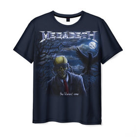 Мужская футболка 3D с принтом Megadeth. The Blackest Crow в Екатеринбурге, 100% полиэфир | прямой крой, круглый вырез горловины, длина до линии бедер | dave | megadeth | metal | mustaine | rattlehead | rock | thrash | vic | дейв | мастейн | мегадет | метал | рок | треш