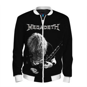 Мужской бомбер 3D с принтом Dave Mustaine в Екатеринбурге, 100% полиэстер | застегивается на молнию, по бокам два кармана без застежек, по низу бомбера и на воротнике - эластичная резинка | dave | megadeth | metal | mustaine | rattlehead | rock | thrash | vic | дейв | мастейн | мегадет | метал | рок | треш